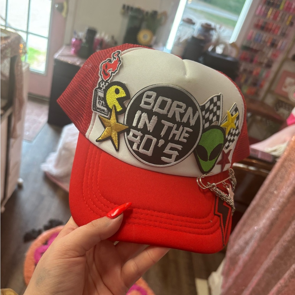 Patch work hat 90s